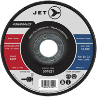 Meule &agrave; tronçonner PowerPlus A60T, 4-1/2" x 3/64", Arbre de 7/8", Type 27, 13 300 Tr/min Distribution Jean Lapalme