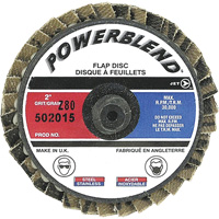 PowerBlend Roll-On Flap Disc, 2" x Type R, Z80 Grit Distribution Jean Lapalme