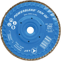 PowerBlend TRM QC Trimmable Flap Disc, 4-1/2" x 5/8"-11, Type 27, Z60 Grit, Zirconia Alumina Distribution Jean Lapalme