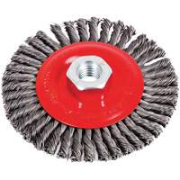 Stringer Bead Brushes for Angle Grinders, 4-1/2" Dia., 0.02" Fill, 5/8"-11 Arbor, Steel Distribution Jean Lapalme