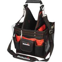 11" Electrical/Maintenance Tool Carrier with Parts Tray, Ballistic Polyester, Black/Red Distribution Jean Lapalme