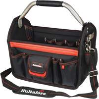 14" Open-Top Tool Carrier, Ballistic Polyester, Black/Red Distribution Jean Lapalme
