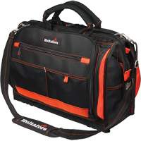 18" Multi-Compartment Tool Carrier, Ballistic Polyester, 50 Pockets, Black/Red Distribution Jean Lapalme
