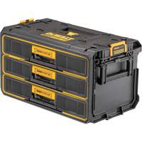 Unit&eacute; &agrave; trois tiroirs ToughSystem 2.0, 21-4/5" x 12-3/10" x 12-3/5", Noir/Jaune Distribution Jean Lapalme