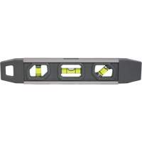 Torpedo Level, 9" L, Aluminum, 3 Vials, Magnetic Distribution Jean Lapalme