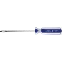 Blue Transparent Striped Slotted Screwdriver, 3/16" Tip, Round, Plastic Handle Distribution Jean Lapalme