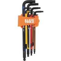 Colour-Coded Extra-Long L Style Hex Key Caddy Set, 9 Pcs., Imperial Distribution Jean Lapalme
