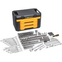 Jeu d'outils pour m&eacute;canicien &agrave; 6 pans dans boîte de rangement &agrave; trois tiroirs Distribution Jean Lapalme