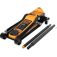 Low Profile Floor Jack, 3.5 Ton(s) Capacity, 3-3/4" Lowered, 21-3/4" Raised, Manual Hydraulic Distribution Jean Lapalme