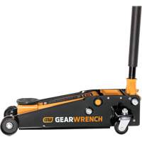 Heavy-Duty Floor Jack, 3 Ton(s) Capacity, 5-1/4" Lowered, 18-1/4" Raised, Manual Hydraulic Distribution Jean Lapalme