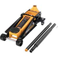 Heavy-Duty Floor Jack, 3 Ton(s) Capacity, 5-1/4" Lowered, 18-1/4" Raised, Manual Hydraulic Distribution Jean Lapalme