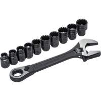 Ensemble de cannelure & cl&eacute; ajustable Pass-Thru X6 11 mcx, 13" lo, la max. 2-27/50", Phosphate noir Distribution Jean Lapalme