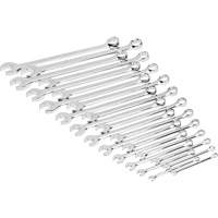 12-Point Long Pattern Combination Metric Wrench Set in Foam Storage Tray, Open-Ended, 24 Pieces, Metric Distribution Jean Lapalme