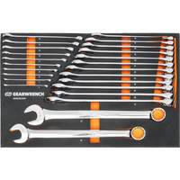 12-Point Long Pattern Combination Metric Wrench Set in Foam Storage Tray, Open-Ended, 24 Pieces, Metric Distribution Jean Lapalme