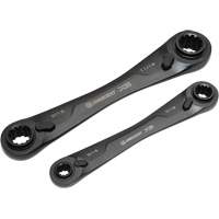 X6 4-in-1 Black Oxide Spline Ratcheting SAE Wrench Set, 2 Pieces, Imperial Distribution Jean Lapalme