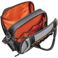14" Tradesman Closed Top Tool Bag, Polyester, 32 Pockets, Black/Grey Distribution Jean Lapalme