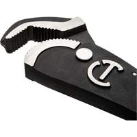 Cl&eacute; bimat&eacute;riau auto-ajustable pour tuyau, Cap des m&acirc;choires 1-1/2", Longueur 12", Fini Oxyde noir, Prise Coussin&eacute;e Distribution Jean Lapalme