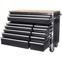 HDRC5212 HD Series Roller Cabinet, 12 Drawers, 51-1/4" W x 21" D x 40-3/10" H, Black Distribution Jean Lapalme