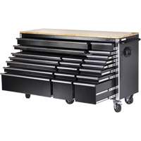 HDRC7220 HD Series Roller Cabinet, 20 Drawers, 72" W x 24" D x 42-3/10" H, Black Distribution Jean Lapalme