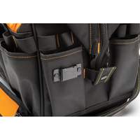 Professional 20" Tool Bag, Nylon, 33 Pockets, Black/Orange Distribution Jean Lapalme