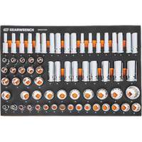 MEGAMOD Metric Mechanics Tool Set in Modular Foam Trays with Rolling Cabinet, 358 Pieces Distribution Jean Lapalme