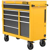 Postes de travail industriel mobile, 8 tiroirs, 40" la x Jaune Distribution Jean Lapalme