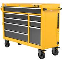 Postes de travail industriel mobile, 8 tiroirs, 52" la x Jaune Distribution Jean Lapalme