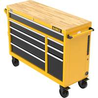 Postes de travail industriel mobile, 8 tiroirs, 52" la x Jaune Distribution Jean Lapalme