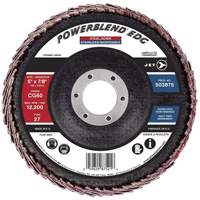 POWERBLEND EDG Curved Edge Flap Disc, 5" x 7/8", Type 27, CG60 Grit, Ceramic Distribution Jean Lapalme