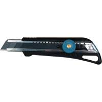 Couteau professionnel de 18 mm avec verrouillage &agrave; cliquet READYEDGE, Acier inoxydable, Robuste, Prise en Plastique Distribution Jean Lapalme