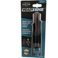 Couteau r&eacute;tractable de 25 mm READYEDGE, Acier inoxydable, Robuste, Prise en Caoutchouc Distribution Jean Lapalme