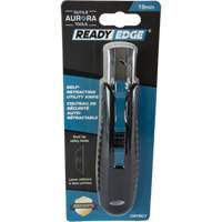Couteau de s&eacute;curit&eacute; r&eacute;tractable standard READYEDGE, Acier inoxydable, Prise en Caoutchouc Distribution Jean Lapalme