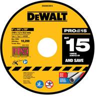 Metal Cutting Wheel, 6" x 0.045", 7/8" Arbor, Type 1, Aluminum Oxide Distribution Jean Lapalme