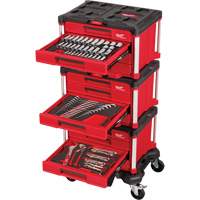 366-Piece Master Mechanics Hand Tool Set with PACKOUT Drawers & Dolly, 16-3/10" x 22-1/5" x 48-5/8", Black/Red Distribution Jean Lapalme