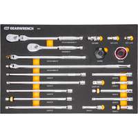 Ensemble d'outils &agrave; cliquet et d'entraînement 3/8" &agrave; 90 dents avec plateau de rangement en mousse Distribution Jean Lapalme
