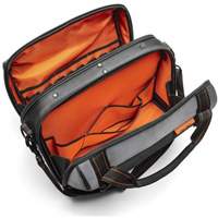 17" Tradesman Closed Top Tool Bag, Polyester, 3 Pockets, Black/Grey/Orange Distribution Jean Lapalme