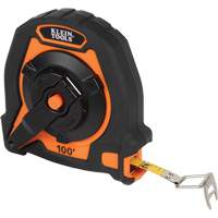 Closed Reel Long Tape Measure, 10 mm x 100', Imperial Graduations Distribution Jean Lapalme