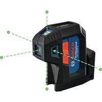 Laser dalignement autonivelant &agrave; faisceau vert &agrave; cinq points Distribution Jean Lapalme
