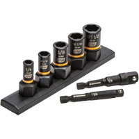 Jeu de douilles d'extraction SAE Bolt Biter, 7 Mcx, Chocs, Prise de 1/4"/3/8" Distribution Jean Lapalme