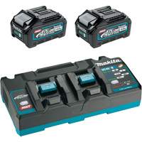 XGT Dual Port Rapid Charger Starter Kit with (2) 4 Ah Batteries, 40 V, Lithium-Ion Distribution Jean Lapalme