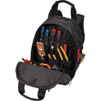 Phantom Collection 36-Pocket Tool Backpack, 11" L x 14-1/2" W, Black, Ballistic/Polyester Distribution Jean Lapalme