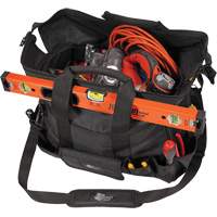 Phantom Collection 18" Contractor's Tool Bag, Ballistic Polyester, 25 Pockets, Black Distribution Jean Lapalme