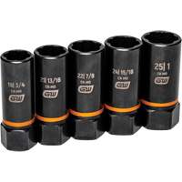 Bolt Biter Extraction Socket Set, 5 Pcs, Impact, 1/2" Drive Size, Deep Distribution Jean Lapalme