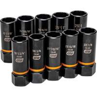 Bolt Biter Extraction Socket Set, 10 Pcs, Impact, 1/2" Drive Size, Deep Distribution Jean Lapalme