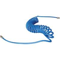 MAXAIR Coiled Hose, Air, 1/4" ID x 50' L, Polyurethane Distribution Jean Lapalme
