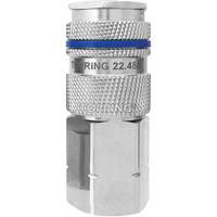 Raccord industriel rapide QUIKSILVER, Laiton nickel&eacute;, 1/2", NPT femelle, 500 psi Distribution Jean Lapalme