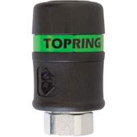 Raccord rapide TOPQUIK Ultraflo 7,8 mm, Composite en polyester, 3/8", NPT femelle, 174 PSI Distribution Jean Lapalme