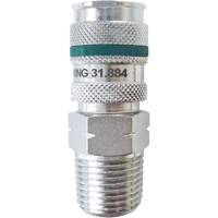 Raccord rapide QUIKSILVER Ultraflo 7,8 mm, Acier zingu&eacute;, 1/2", NPT m&acirc;le, 362 PSI Distribution Jean Lapalme