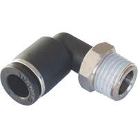 Adaptateur coude m&acirc;le NPT MAXFIT &agrave; raccord instantan&eacute; (push-to-connect), 3/8" x 1/2" dia., Polym&egrave;re PBT Distribution Jean Lapalme