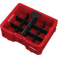 Bac &agrave; profil bas PACKOUT, 15" x 18-5/8" x 6-5/8", Noir/Rouge Distribution Jean Lapalme